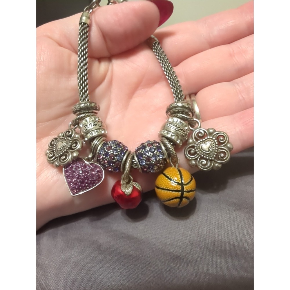 Brighton Charm Bracelet With Original Clasp And Basketball Charm - Picture 4 of 4